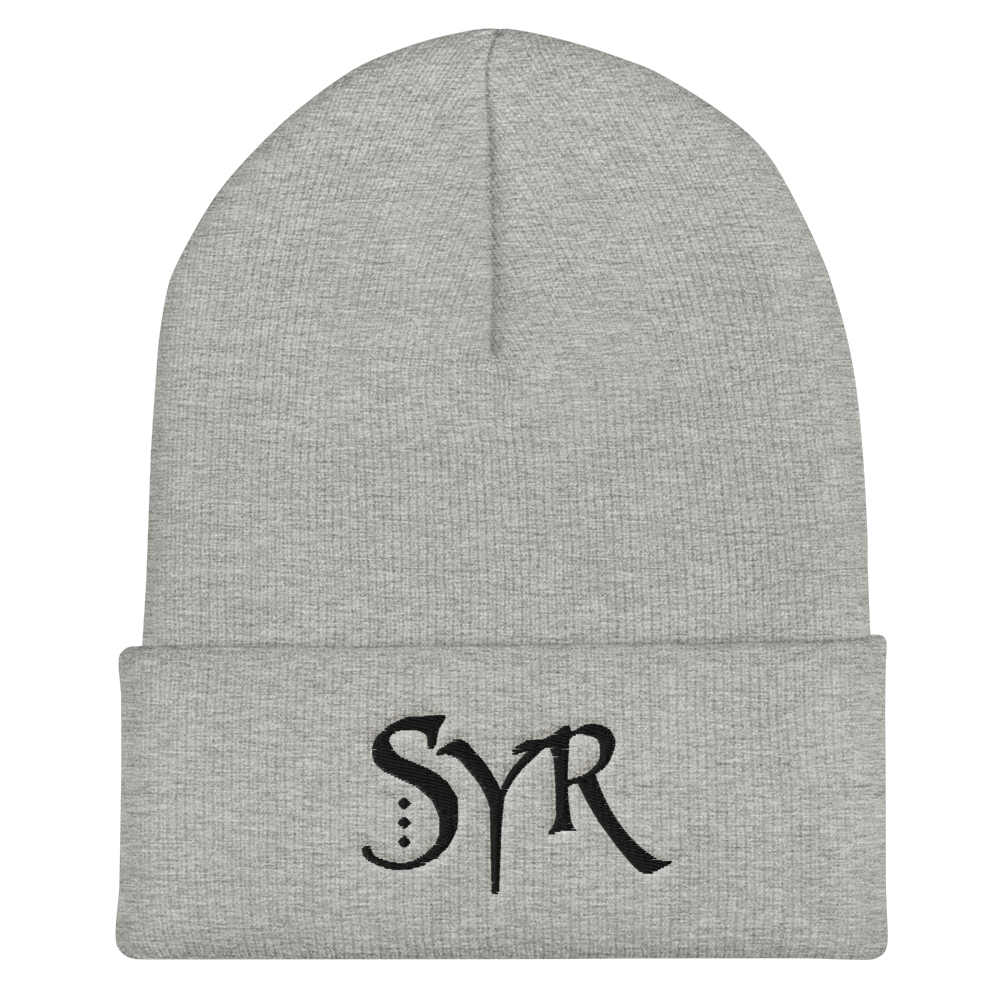 Syr Logo Cuffed Beanie - Gray/White