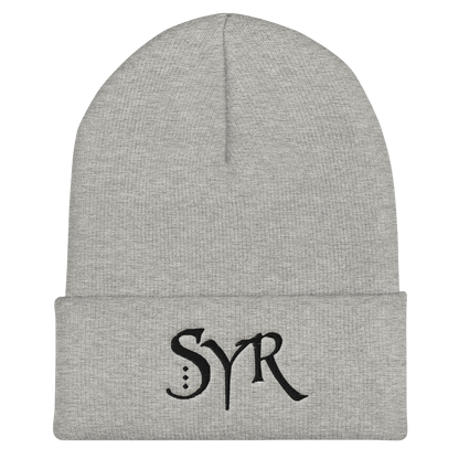 Syr Logo Cuffed Beanie - Gray/White