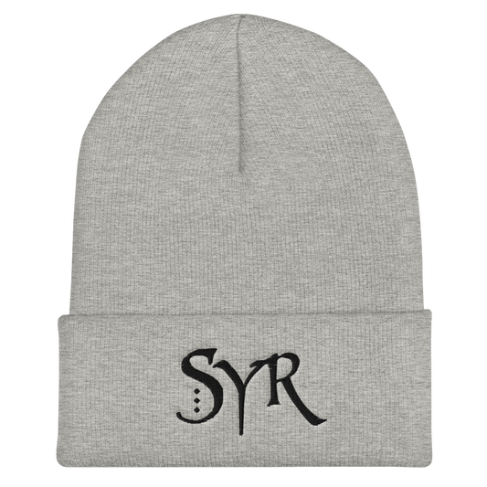 Syr Logo Cuffed Beanie - Gray/White