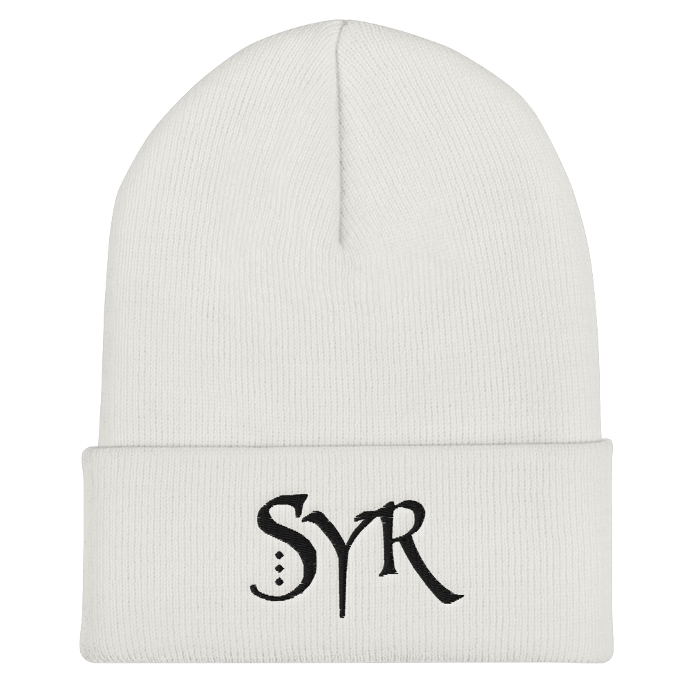 Syr Logo Cuffed Beanie - Gray/White
