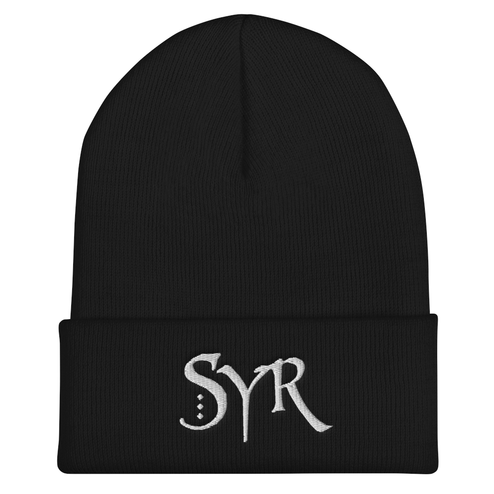 Syr Logo Cuffed Beanie - Black